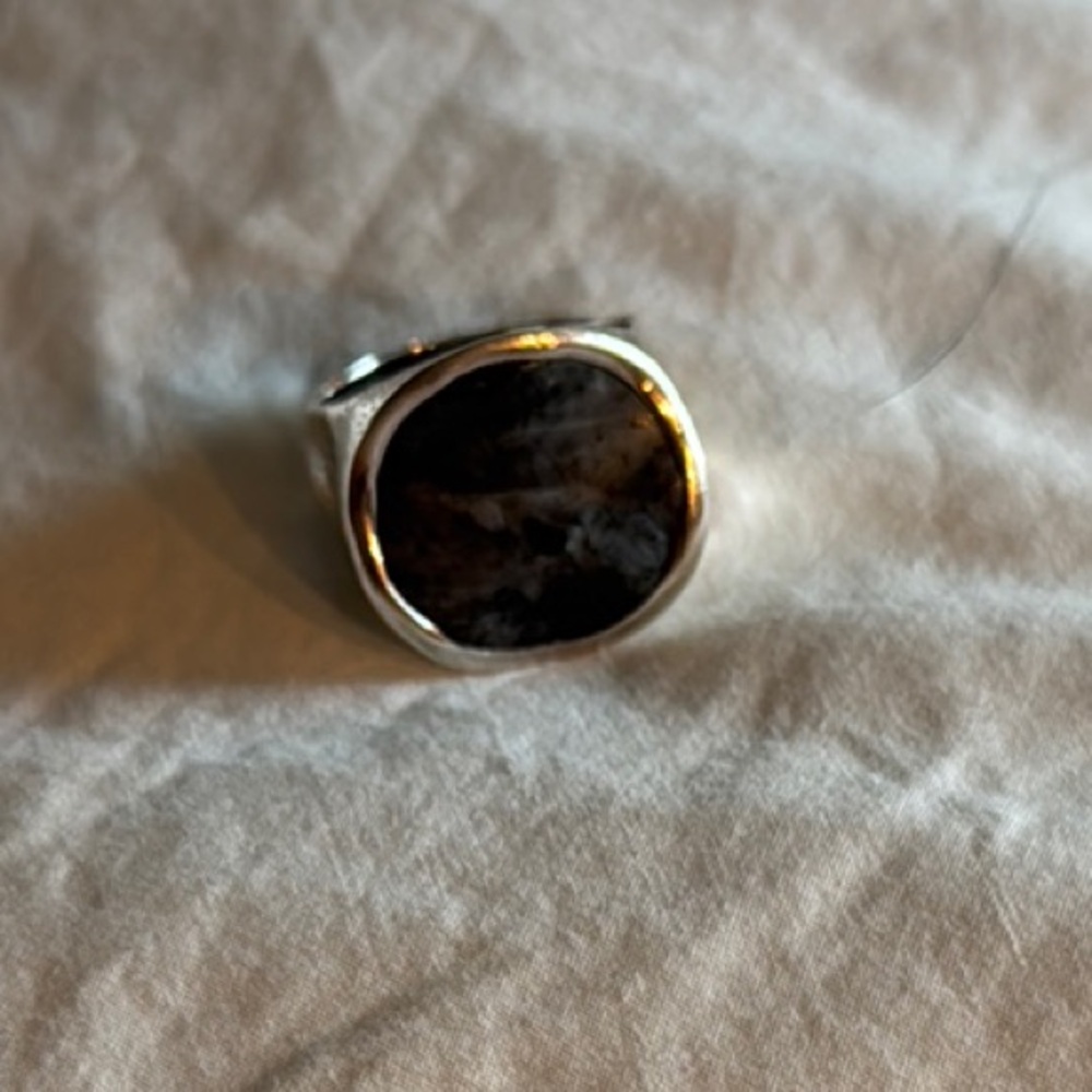 Silpada Silver and Black Stone Ring